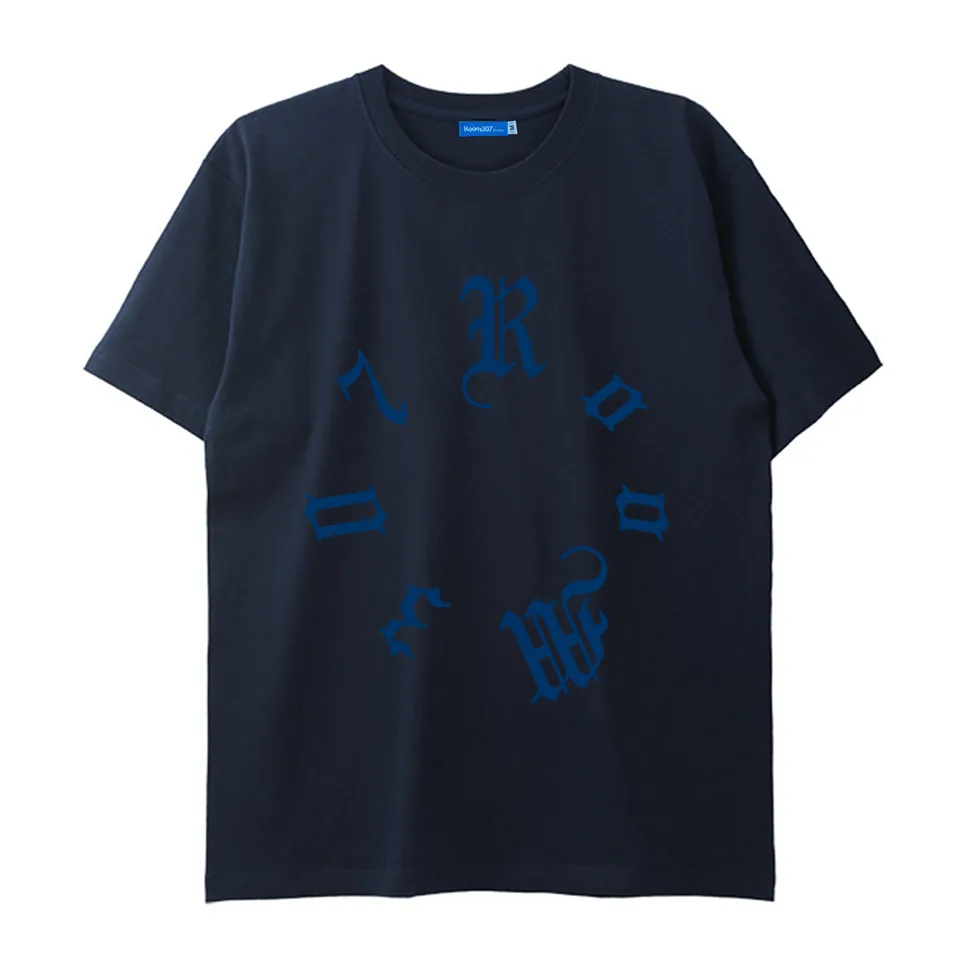 Navy Room307 logo T-shirt.